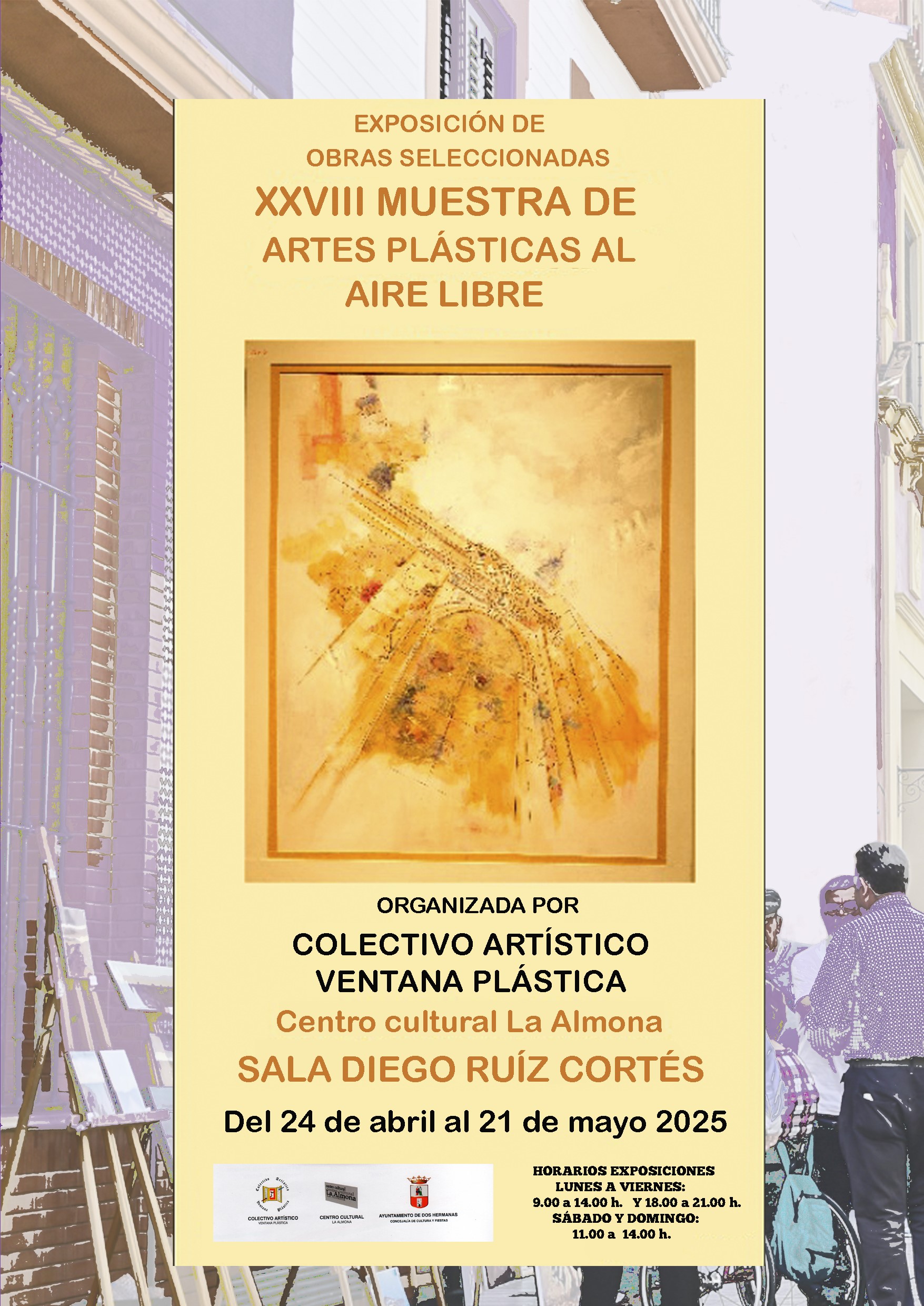cartel exposición ventana plástica