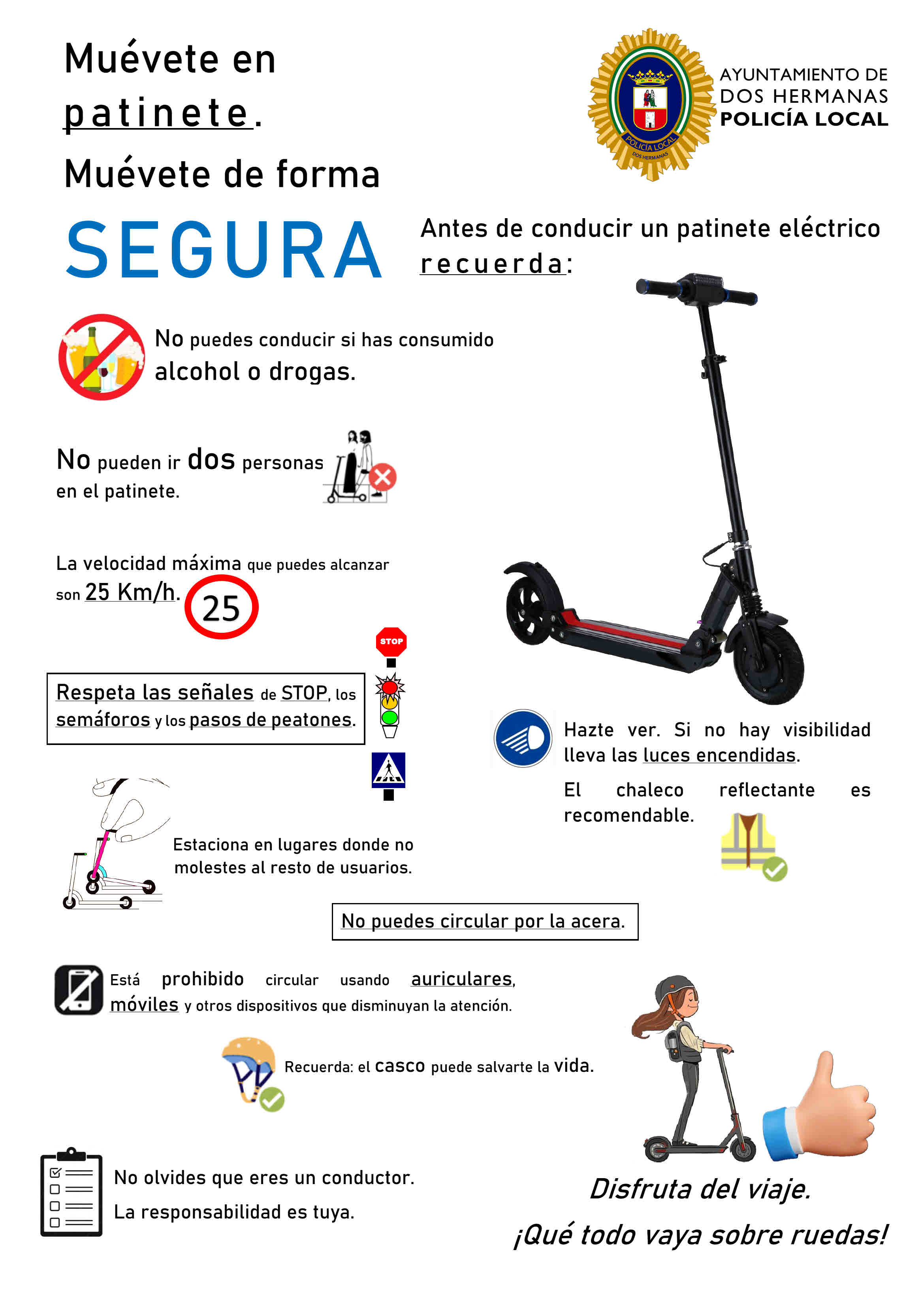 Recomendaciones uso vehículos de movilidad personal