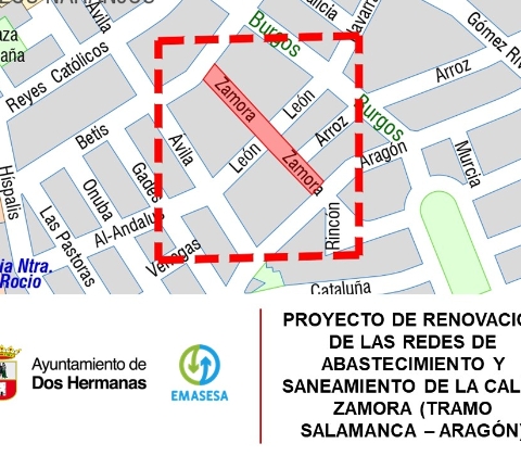 Calle Zamora Emasesa