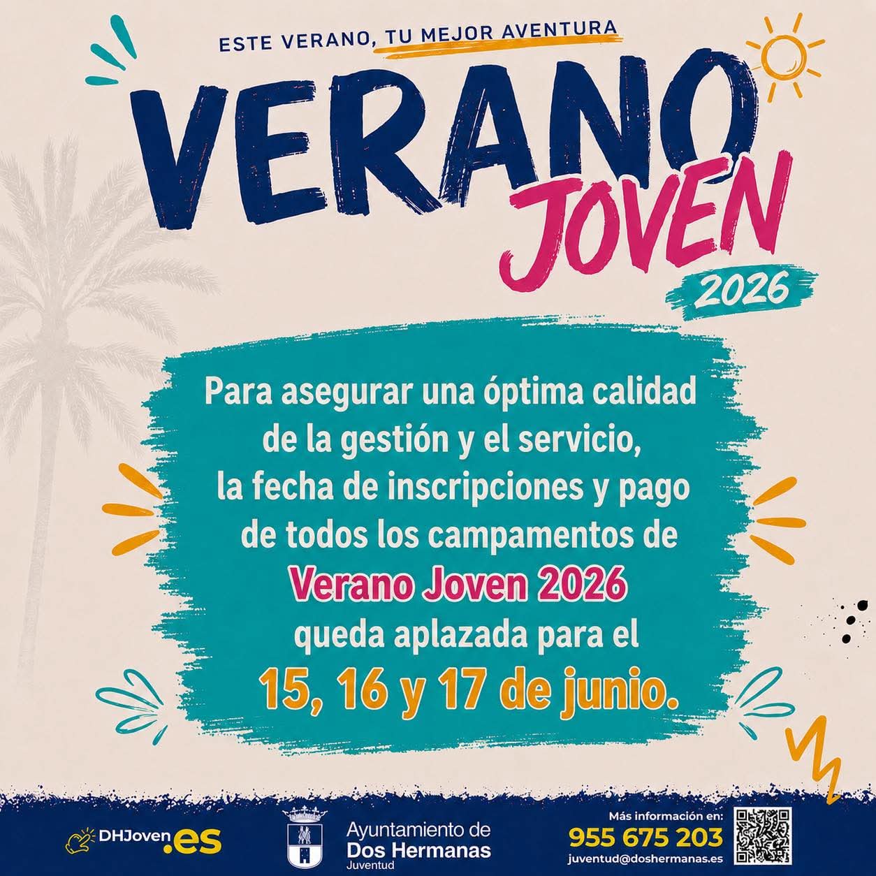 Cartel con aplazamiento de pago