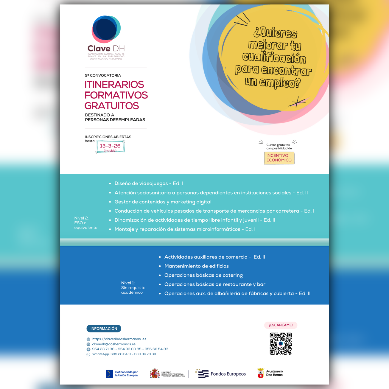 ITINERARIOS FORMATIVOS CLAVEDH